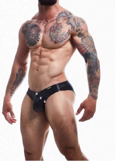 C4M Snap Ergonomic Brief Black Leatherette