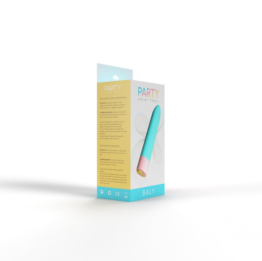 Party Color BALY Bullet Vibrator Blue 4 Party Color BALY Bullet Vibrator Blue - Image 4