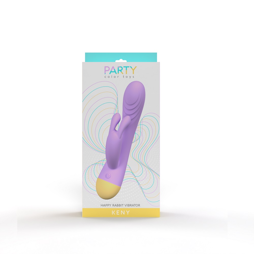 Party Color KENY Rabbit Vibrator Purple 6 Party Color KENY Rabbit Vibrator Purple - Image 6