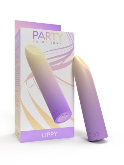 Party Color LIPPY Rechargeable Bullet Vibrator Purple
