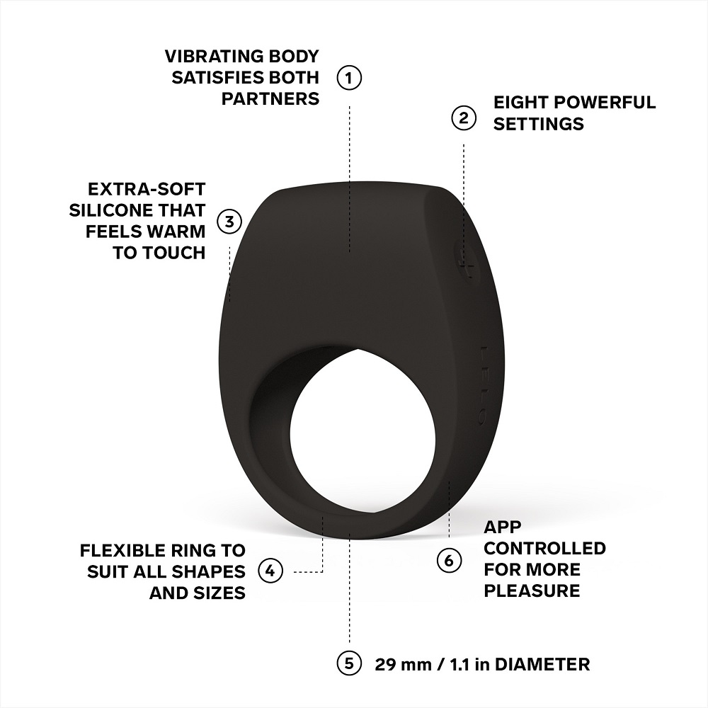 LELO Tor 3 App Controlled Cock Ring Black 3 LELO Tor 3 App Controlled Cock Ring Black - Image 3