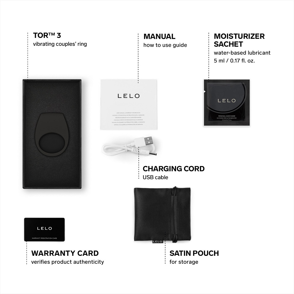 LELO Tor 3 App Controlled Cock Ring Black 4 LELO Tor 3 App Controlled Cock Ring Black - Image 4