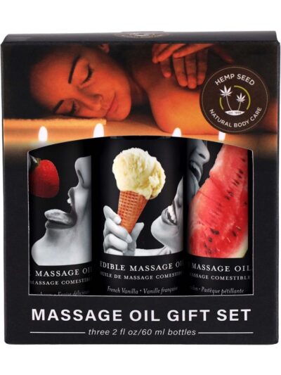 Earthly Body Edible Massage Oil Gift Set Box